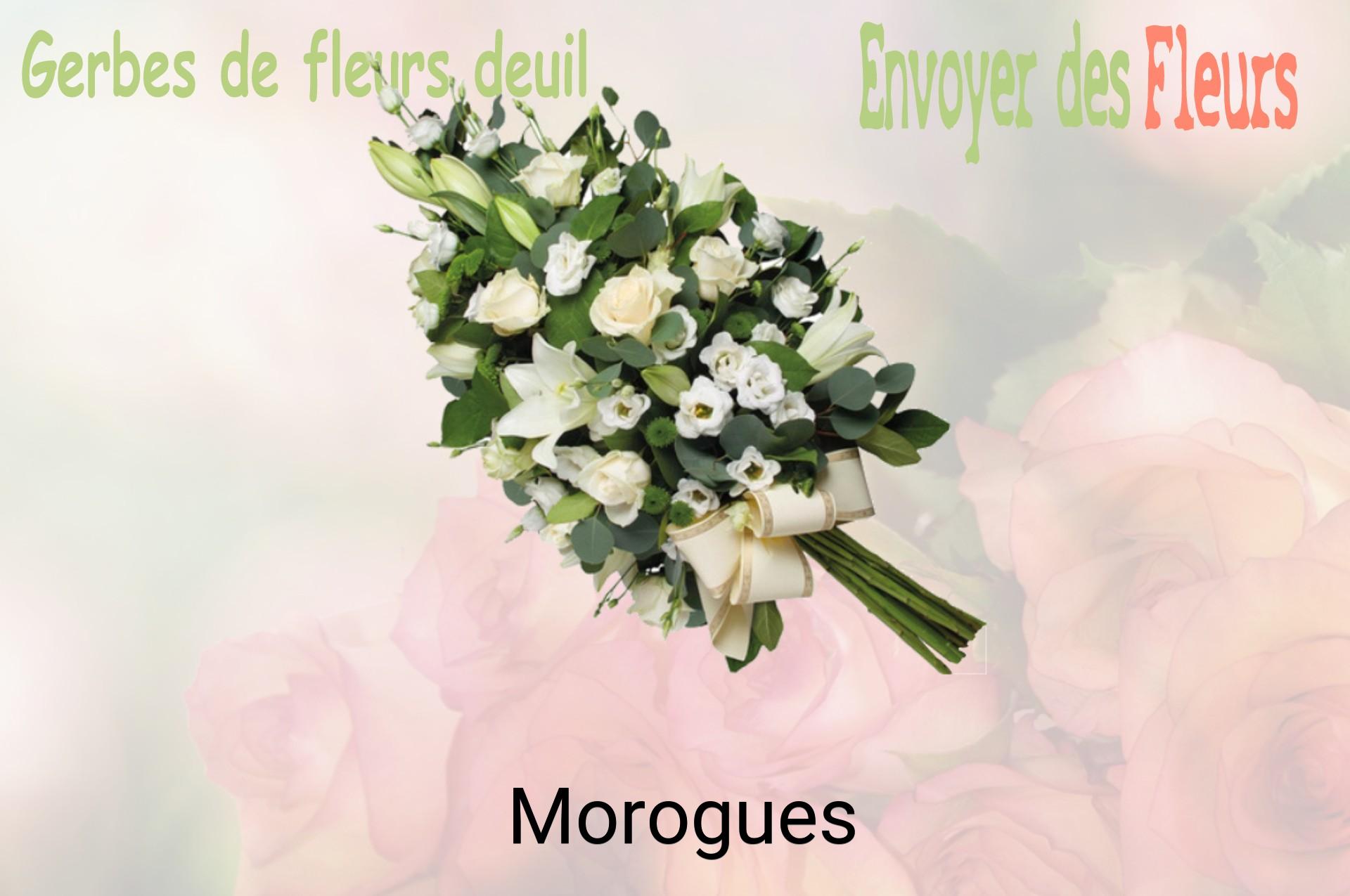 Gerbe de fleurs de deuil livrée à Morogues